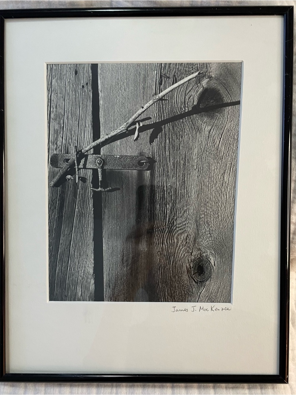 1987 Black and White Framed Rustic Barn Framed Photo
